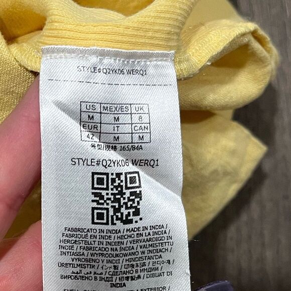 NWOT Guess Los Angeles Linen Blend Yellow Collared Utility Tie Waist Dress Sz M - Picture 6 of 9